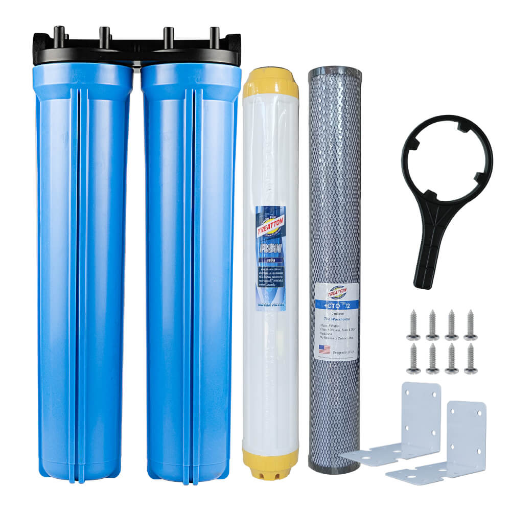 เครื่องกรองน้ำ 2 ขั้นตอน UNI PURE รุ่น UB-203 ขนาด 20 นิ้ว (พร้อมไส้ CTO/RSN) 